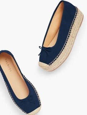 Quinn Suede Platform Espadrille Shoes 10